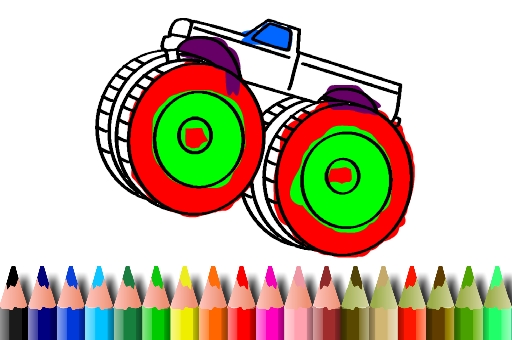 BTS Monster Truck Coloring