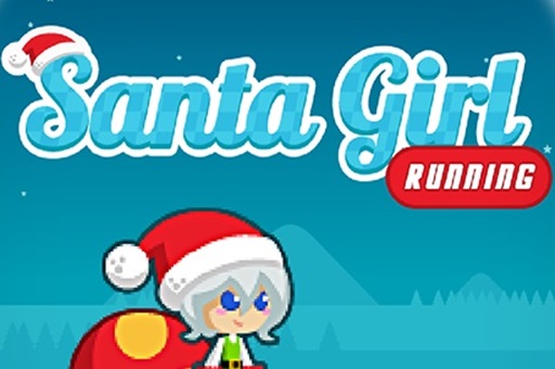 Santa Girl Running